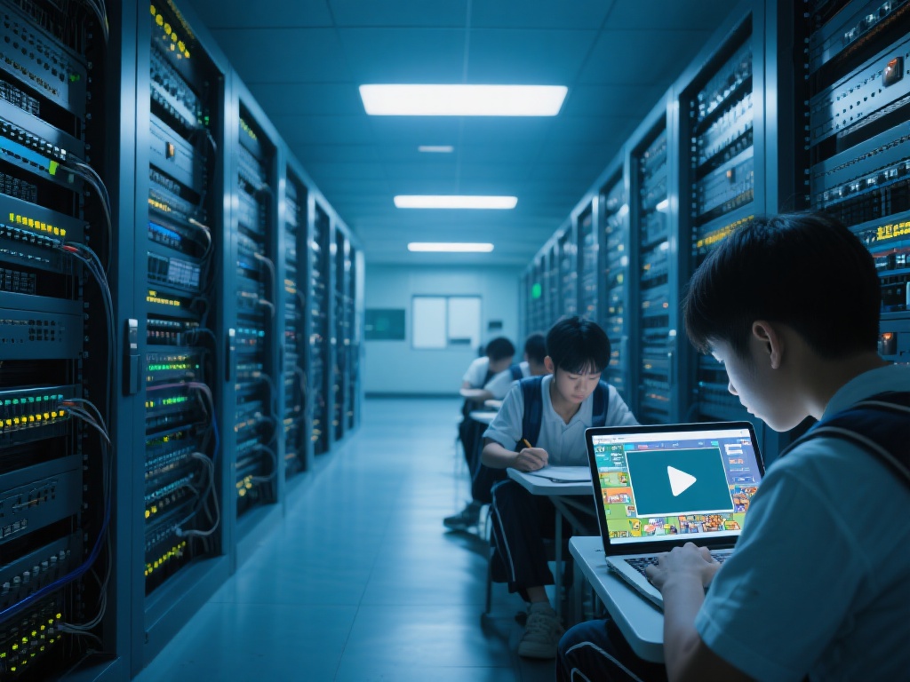 校园网络的运行通常依托于整体的局域网架构，虽然具有